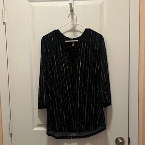 (NWT) Black Striped Women's Top